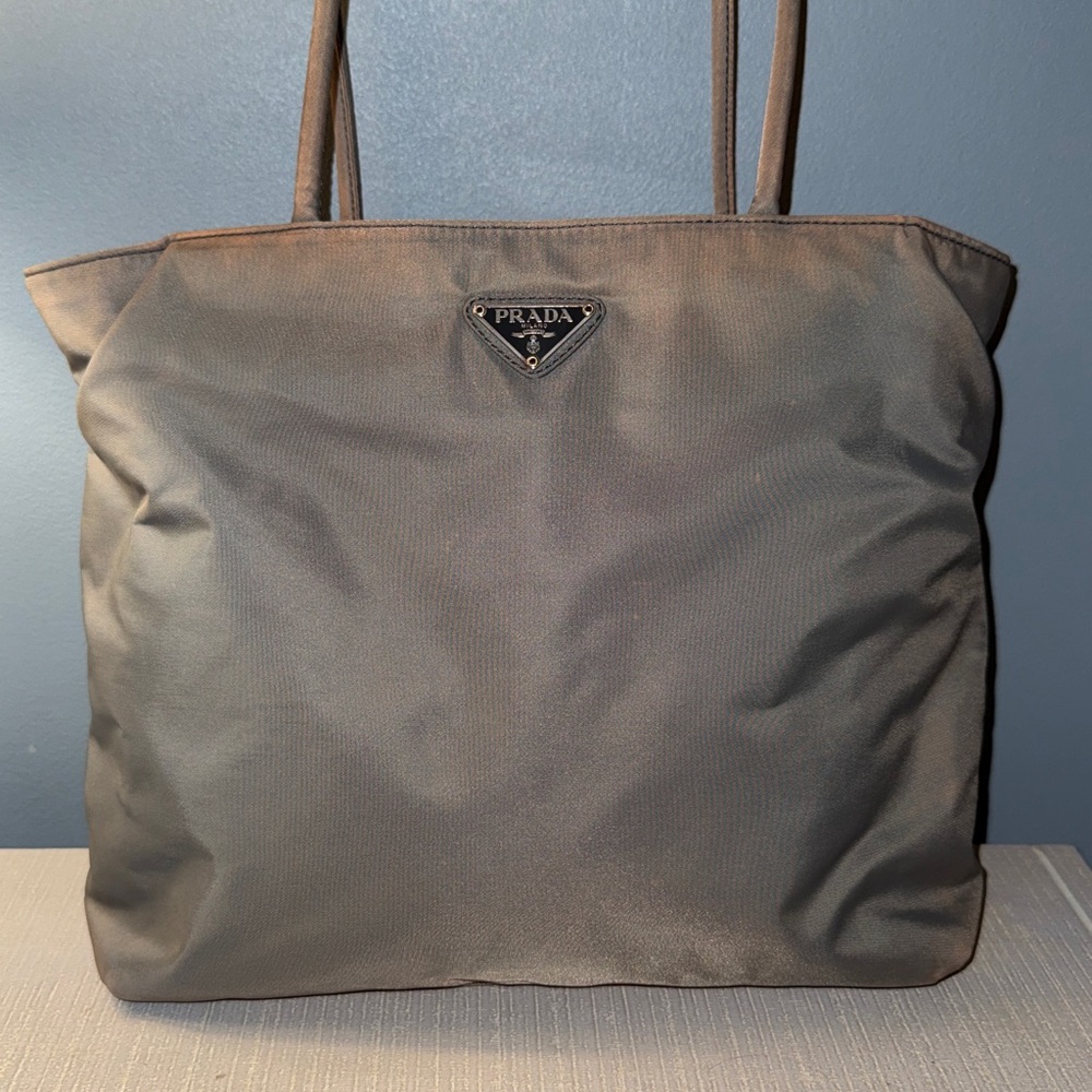 Prada Authentic Nylon Tote/Shoulder Bag